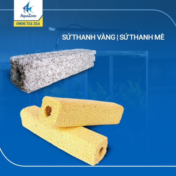 1 Thanh Sứ Lọc Vàng / Mè Vật Liệu Lọc Hồ Cá Cảnh