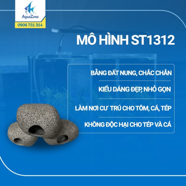mô hình hang động cho cá, tép ST1312