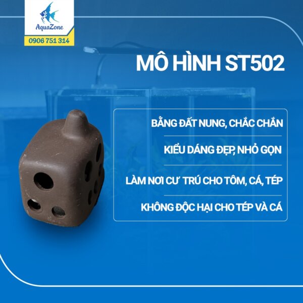 mô hình hang động cho cá, tép ST502