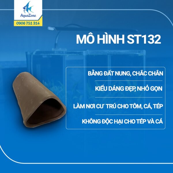 Mô hình hang động cho cá, tép ST132