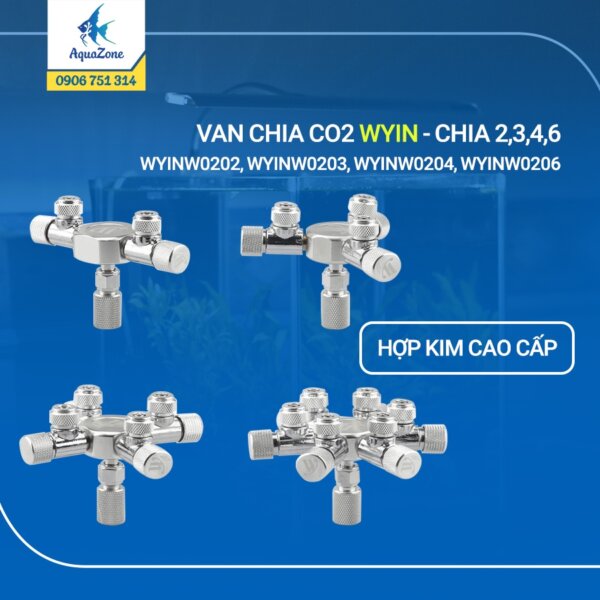 Van chia CO2 WYIN bằng hợp kim cao cấp CHIA 2,3,4,6