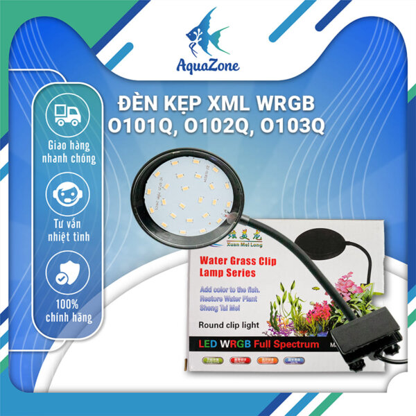 Đèn Led Kẹp Tròn Bể Cá XML O101Q, 0102Q, O103Q 4in1 Hệ WRGB