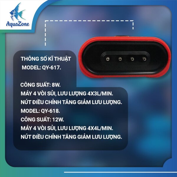 ảnh chi tiết Máy sủi tạo khí Oxy hồ cá QY617 4